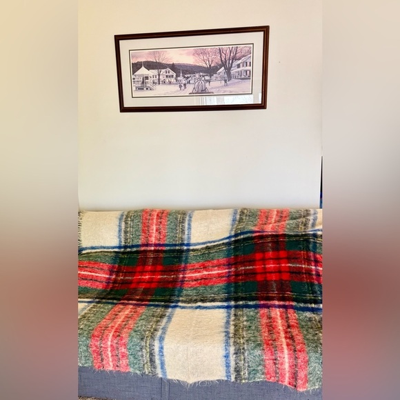 Vintage Scotch House Glen Cree all mohair classic tartan plaid blanket 6x4 foot